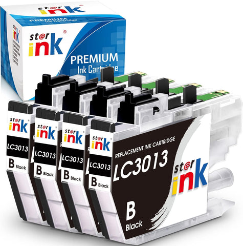 starink Compatible LC3013bk LC3013 Ink Cartridge Replacement for Brother LC3011 LC3011BK lc 3013 for MFC-J497DW MFC-J895DW MFC-J491DW MFC-J690DW Printer(Black) 4 Packs