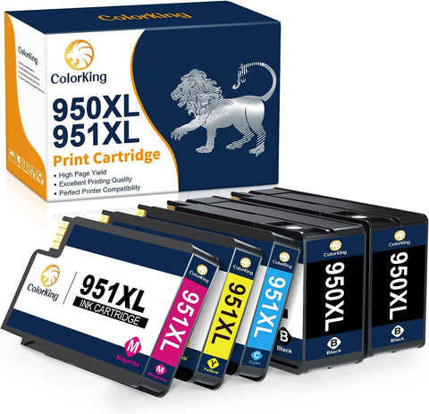 Colorking Compatible Ink Cartridge Replacement for HP 950 XL 951 XL 950XL 951XL to use with OfficeJet Pro 8600 8610 8615 8620 8625 8630 8100 276dw 251dw Printer?5 High Yield Combo Pack?