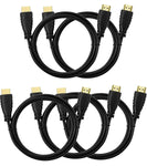 MOSIMLI HDMI Cable 6 FT 5-Pack, 4K ARC/eARC HDMI Cable for Soundbar, High Speed HDMI Cables for HDCP 2.2, HDR, Cinema,TV, PS4, PS5, Xbox, Roku, Gaming, Computer, Monitor and More