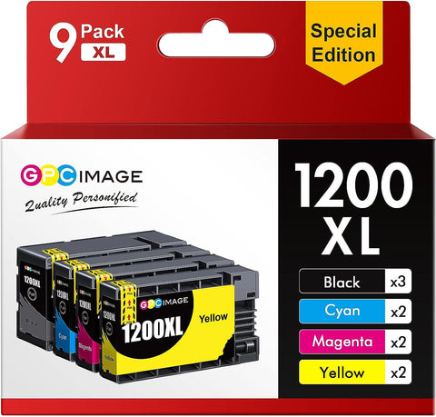 GPC Image Compatible Ink Cartridge Replacement for Canon 1200XL PGI-1200 XL 1200XL to use with MAXIFY MB2720 MB2320 MB2700 MB2120 MB2020 MB2350 Printer Tray (Black, Cyan, Magenta, Yellow)