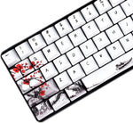 MOLGRIA Keycaps 71 Set for Gaming Mechanical Keyboard, Custom PBT OEM Profile Key caps Japanese Style with Keycap Puller for Cherry MX 71/61 60 Percent Keyboard(Plum Blossom)