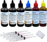 Zelan Premier Ink 4 Colors Printer Ink Refill Kit for Canon All Printers MG PG 240 243 245 CL 241 244 246 XL Inkjet Cartridges CISS System with 4 Free Syringes (100ML/Bottle 3BK/C/M/Y)