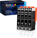 E-Z Ink (TM Compatible Ink Cartridge Replacement for Canon 281 281XXL CLI-281XXL CLI-281 XXL Compatible with PIXMA TR7520 TR8520 TS6120 TS6220 TS6320 TS8120 TS9120 TS9521C TS702 Printer (4 Black)