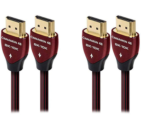 AudioQuest Cinnamon 8K-10K 48Gbps 1.5m (5.0ft.) HDMI Cables (2-Pack)