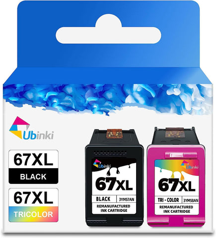 3X Capacity 67XL Ink Cartridge Black Color Combo Replacement for HP Ink 67 XL HP67 HP67XL 2700 2700e 2752 2752e 2742e 2755e 4100 4100e 4152e 4155e Envy 6000 6055e 6055 6400 6458 6458e 6455e Printer