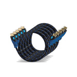 AURUM CABLES Ultra 4K HDMI Cable 6 ft Braided High-Speed HDMI Cord Supports TV, Gaming, Ethernet, HDR, ARC, UHD, 3D, HDTV, 10.2 Gbps, Compatible with PC, Laptop, PS4, Xbox, Roku, Blue-ray, 5 Pack