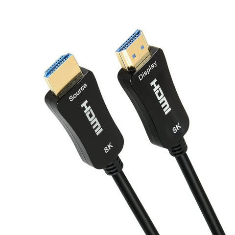 iBirdie 8K Fiber Optic HDMI 2.1 Cable 50 Feet 8K60hz 4K120hz 4K144hz HDCP 2.3 2.2 48Gbps Ultra High Speed Compatible with Apple-TV Dolby Vision Atmos PS5 PS4, Xbox One Series X, RTX 3080 3090