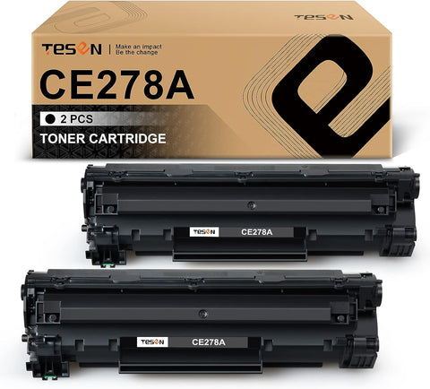 TESEN 78A CE278A Compatible Toner Cartridge Replacement for 78A CE278A for P1606dn M1536dnf P1566 P1560 P1606 M1536 P1600 Printer 2 Packs(2xBlack)