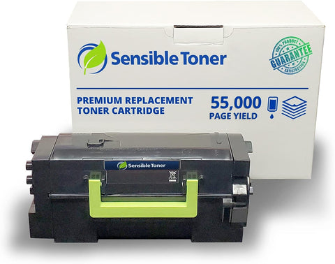 Sensible Toner Compatible Cartridge for Lexmark Ultra High Yield Cartridge 58D1U00, 55,000 Pages, Works in Lexmark Printers MS725, MS823, MS825, MS826, MX722, MX725, MX822, MX826