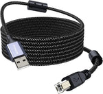 MOSWAG Long Printer Cable 16.4FT/5M Scanner Cable USB Printer Cord USB Type A to Type B Scanner Cord High Speed Compatible with HP,Canon,Epson,Dell,Lexmark,Brother,Xerox,Samsung and More