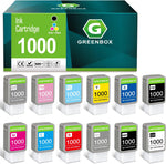 GREENBOX Compatible Canon PFI-1000 Ink Cartridges Replacement for PFI-1000 0545C006 for imagePROGRAF PRO-1000 Printer (80ML, 12-Pack, MBK PBK C M Y R GY B PGY PC PM CO)