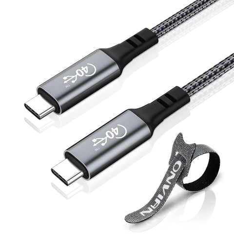 Onvian USB4 Compatible with Thunderbolt4 Cable 4FT with 100W Charging 40Gbps Data Transfer USB C to USB C Cable 8K@30Hz 5K@60Hz/Dual 4K Video for Thunderbolt 3 USB C Cable