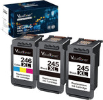 Valuetoner Replacement for Canon Ink Cartridges 245 and 246 Pg-245Xl Cl-246Xl PG-243 CL-244 Compatible with TR4520 MX492 MX490 MG2420 MG2520 MG2522 MG2920 MG2922 MG3022 MG3029 (3-Pack)