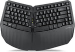 Perixx PERIBOARD-613B Compact Wireless Ergonomic Split Keyboard with Dual 2.4G and Bluetooth Mode - Compatible with Windows 10 and Mac OS X System - Black - US English (11804)