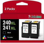 Palmtree Compatible Ink Cartridge Replacement for Canon 240XL 241XL Combo Pack for Ink 240 241 High Capacity for PIXMA MG3620 MG3600 TS5120 TS3522 Printer (1 Black, 1 Color)