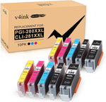 v4ink 280XXL 281XXL Compatible Replacement for Canon PGI-280XXL CLI-281XXL Ink for Canon Pixma TS702A TR7500 TR7520 TS8200 TR8320 TR8620 TR8622 TS9521C Printer,10- Pack Color Set Without Photo Bule