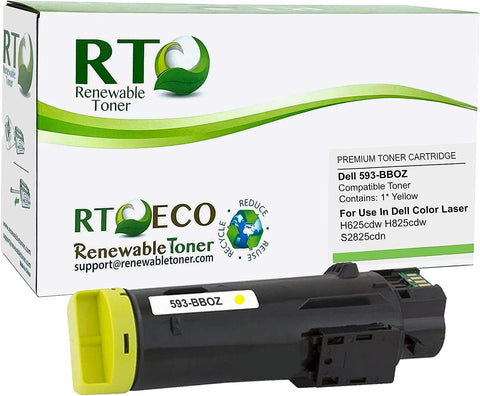 Renewable Toner Compatible Toner Cartridge Replacement for Dell 593-BBOZ 3P7C4 Color Laser H625cdw H825cdw S2825cdn (Yellow)