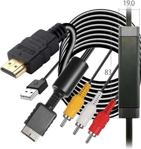 PS2 to HDMI Adapter 25FT with IC ?Converter PS2 Cable to HDMI Cable, Active Male PS2-HDMI Out Lead Video Adattatore Cord for Computer,Laptop,Projector