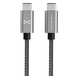 Ghostek NRGline USB Type C Cable 3FT with Ultra Fast Charging and Super Tough Nylon Braided Cord, USB-C to USB-C Charger for Galaxy S20 Ultra, S20+ Plus, Note20, S10, S10e, LG V60, Velvet - (Gray)