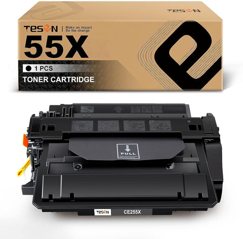 TESEN 55X CE255X Compatible Toner Cartridge Replacement for HP 55X CE255X High Yield for HP P3015dn P3015x P3015 Pro 500 MFP M521dn M521dw M521 M525 Printer 1 Pack Black