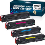 Compatible Toner Cartridge Replacement for HP 202X 202A CF500A CF500X CF501X CF502X CF503X Work for HP Laserjet Pro M281fdw M281cdw M254dw M281fdw M281cdw M254dw Printers, 4 Pack High Yield by Paeolos