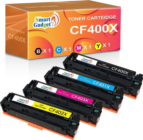 Smart Gadget Compatible Toner Cartridge Replacement for CF400X CF401X CF402X CF403X for HP Color Laserjet Pro MFP M277dw M277n M274n M277c6 M252n M252dw M277 M252 Printer