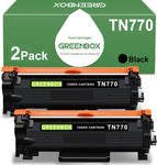 GREENBOX Compatible Toner Cartridge Replacement for Brother TN770 TN-770 for HL-L2370DW HL-L2370DWXL MFC-L2750DW MFC-L2750DWXL Printer (2 Black)