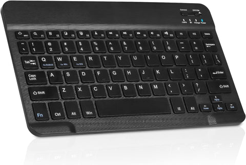 Ultra-Slim Rechargeable Bluetooth Keyboard Compatible with Samsung Smart TV and Other Bluetooth Enabled Devices Including All iPads, iPhones, Android Tablets, Smartphones, Windows pc, Black