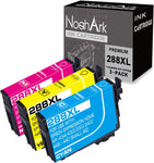 NoahArk 3 Packs 288XL Remanufacture Ink Cartridges Replacement for Epson 288 XL 288XL T288XL for Expression Home XP-430 XP-440 XP-330 XP-340 XP-434 XP-446 Printer (1 Cyan, 1 Magenta, 1 Yellow)