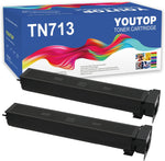 YOUTOP 2PK TN713 TN-713 Black Toner Cartridge Compatible for Konica Minolta bizhub C659 C759 (A9K8130)