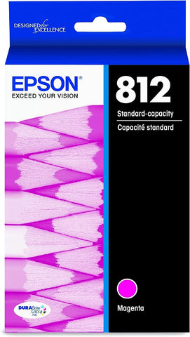 Epson T812 DURABrite Ultra Ink Standard Capacity Magenta Cartridge (T812320-S) for Select Workforce Pro Printers