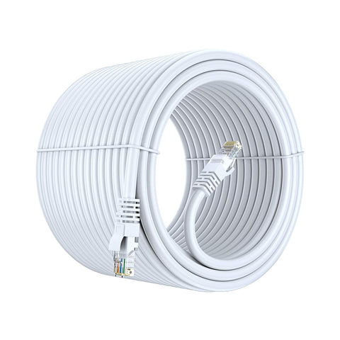 Maximm Cat 6 Ethernet Cable 300 Ft, 100% Pure Copper, Cat6 Cable LAN Cable, Internet Cable and Network Cable - UTP (White)