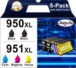 Jagute 950XL 951XL Compatible Ink Cartridge Replacement for HP 950XL 951 XL 950 951 to use with OfficeJet Pro 8610 8610 8600 8615 8620 8625 8100 276dw 251dw Printer(2Black Cyan Magenta Yellow 5 Pack)