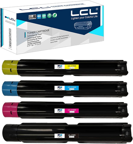 LCL Compatible Toner Cartridge Replacement for Xerox Versalink C7000 C7000 DN C7000 n C7000V DN C7000V n C7001V_T 106R03757 106R03760 106R03759 106R03758 High Yield (Black Cyan Magenta Yellow 4-Pack)