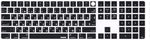 XSKN Shortcuts and Languages Silicone Keyboard Cover Skin Compatible with Apple 2021 iMac M1 Chip Magic Keyboard with Touch ID and Numeric Keypad A2520 Accessories (EU&US Version, Russian Black)