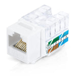 RJ45 Cat6 Keystone Jack UL Listed 15-Pack, LEENUE Slim Profile CAT5E/ CAT5 Ethernet Wall Jack UTP 110-type Modular Jack White