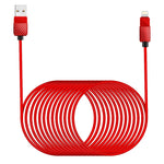 Phone Charger 16FT/5M Cable Extra Long USB Phone Charging Cord Nylon Braided Fast Apple Charger Cable Phone 12 11 Pro X XS Max XR/8 Plus/7 Plus/6/6s Plus/5s /5c/Red