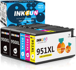 INKFUN Compatible with HP 950xl and 951xl Ink cartridges Combo Pack for Officejet Pro 8610 8600 8620 8630 8640 8660 8100 8615 8625 251dw 276dw Printer ?5-Packs for HP 950XL 951XL Combo?