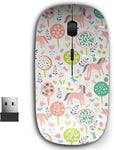 2.4G Ergonomic Portable USB Wireless Mouse for PC, Laptop, Computer, Notebook with Nano Receiver ( Girl Unicorn )