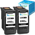 240XL Black Ink Cartridge Replacement for Canon PG-240XL Fit for Pixma MG3600 MG3222 MG3220 MG3620 MX432 MG3122 TS5120 MG2120 MX452 MG2220 MG3120 MX522 MG4220 Printer (2 Black)