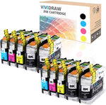 VIVIDRAW Compatible Ink Cartridges Replacement for Brother LC203 LC203XL LC201 LC201XL Works with Brother MFC-J460DW J480DW J485DW J680DW J880DW J885DW MFC-J4320DW J4420DW J4620DW J5620DW (10-Pack)