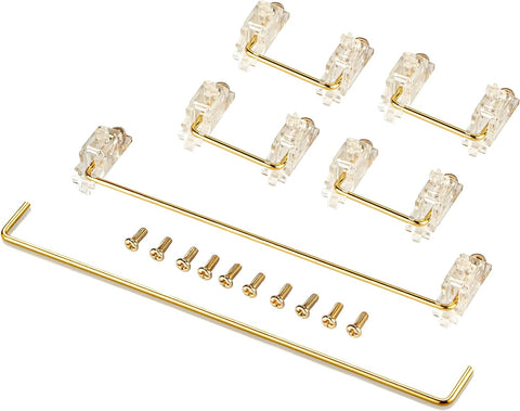 Keyboard Stabilizers Gold Plated PCB Screw-in Stabilizers 2u 6.25u 7u Mechanical Keyboard Stabilizers Mechanical Keyboard Accessories for 60/87 Keyboard – Transparent