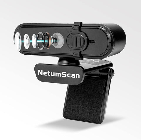 NetumScan AutoFocus HD 1080P Webcam with Dual Microphone & Privacy Cover, Business Webcam USB Web Camera with Wide Angle for Desktop or Laptop Streaming/Video Conferencing/Online Learning (60FPS)