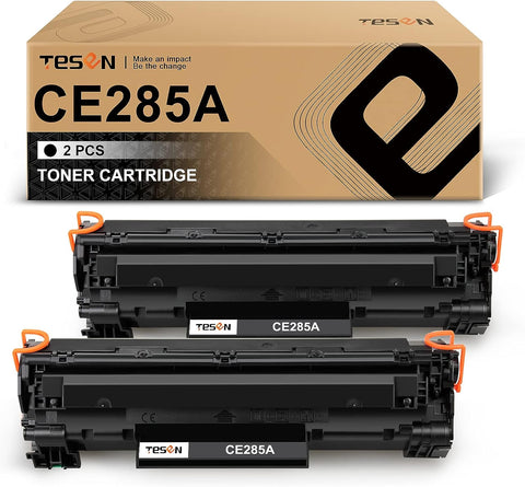 TESEN 85A P1102w Compatible Toner Cartridge Replacement for HP 85A CE285A for HP P1102w P1109w M1212nf M1217nfw M1130 M1132 M1136 M1522nf MFP P1505n P1005 P1006 P1009 (Black, 2 Packs)