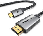 Tesmax USB C to HDMI Cable, 4K@30Hz USB Type C to HDMI Cable, Thunderbolt 3 Compatible with MacBook Pro, iPad Air 4, iPad Pro 2020, MacBook Air, iMac, S20, XPS 15 and More?10FT