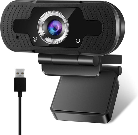 toberto 1080P Webcam, HD Webcam with Microphone Streaming USB PC Webcam Plug and Play, Web Cameras for Computers Video Conferencing Calling Recording Gaming Skype YouTube Zoom, Mac Laptop Desktop