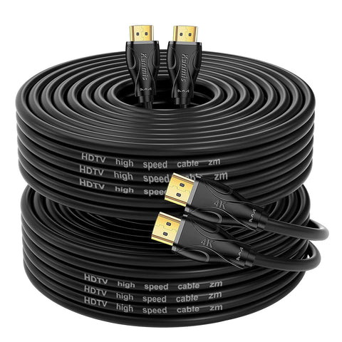 HDMI Cables 30ft2pcs, High Speed Hdmi Cables (HDMI2.0,18Gbps,1080P)-Ethernet Audio Return Video 4K HDMI Cable, Ultra High Speed Gold Plated Connectors, Compatible with Playstation Arc PS3 PS4 PC HDTV