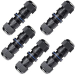 PENGLIN 5PCS M20 RJ45 Waterproof Connector IP68, Ethernet LAN Extension Cable Coupler Network Cable Double Pass CAT6/CAT5E/CAT5 Straight-Through Head for Outdoor Network