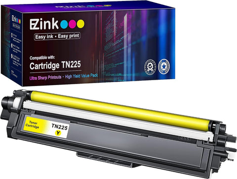 E-Z Ink (TM Compatible Toner Cartridge Replacement for Brother TN225 Yellow to Use with MFC-9130CW HL-3170CDW HL-3140CW HL-3180CDW MFC-9330CDW MFC-9340CDW HL-3180CDW DCP-9020CDN (Yellow, 1 Pack)