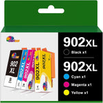 Clorisun 902 902XL Compatible Ink Cartridge for HP 902 902XL with Newest Chip Officejet Pro 6978 6968 6958 6970 6960 6962 6975 6950 6954 Printer (Black Cyan Magenta Yellow) 4 Pack